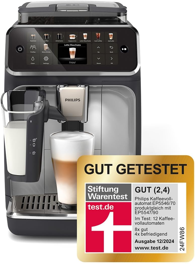 Philips LatteGo Serie 5400 EP5447/90 Kaffeevollautomat – Espressomaschine
